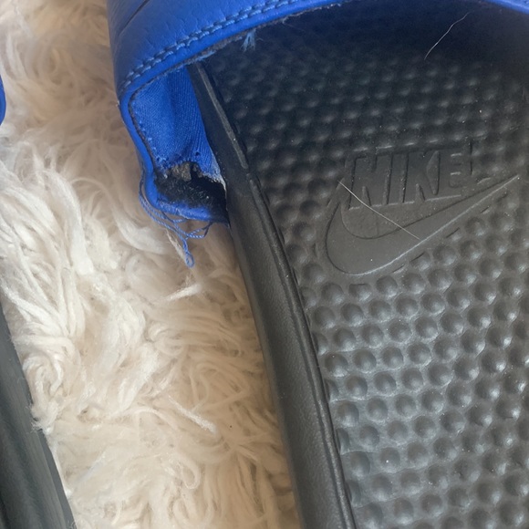 Black and Blue Nike Slides - Picture 5 of 5